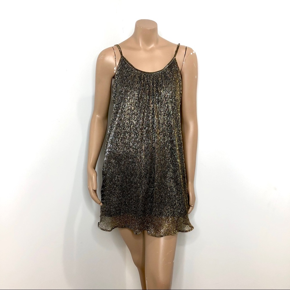 NWT GOLD METALLIC DRESS
